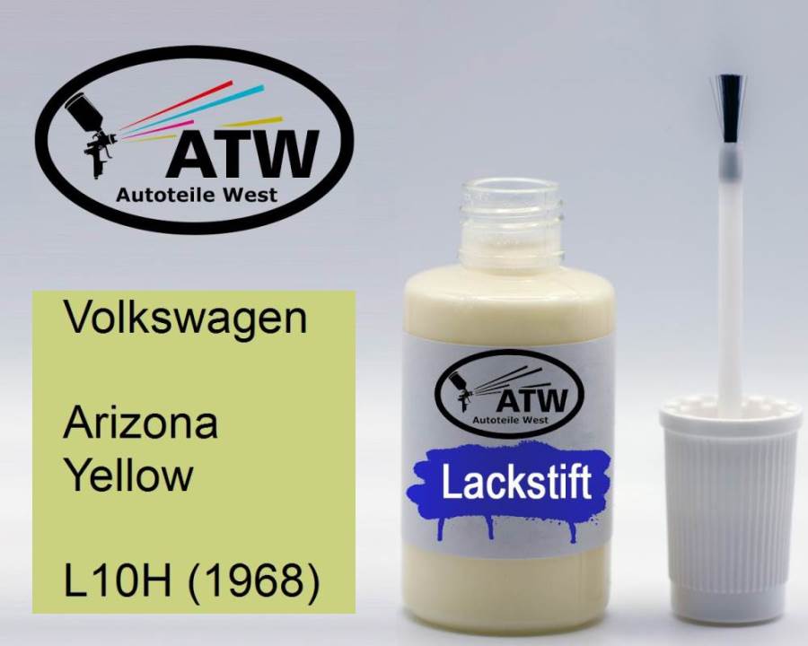 Volkswagen, Arizona Yellow, L10H (1968): 20ml Lackstift, von ATW Autoteile West.